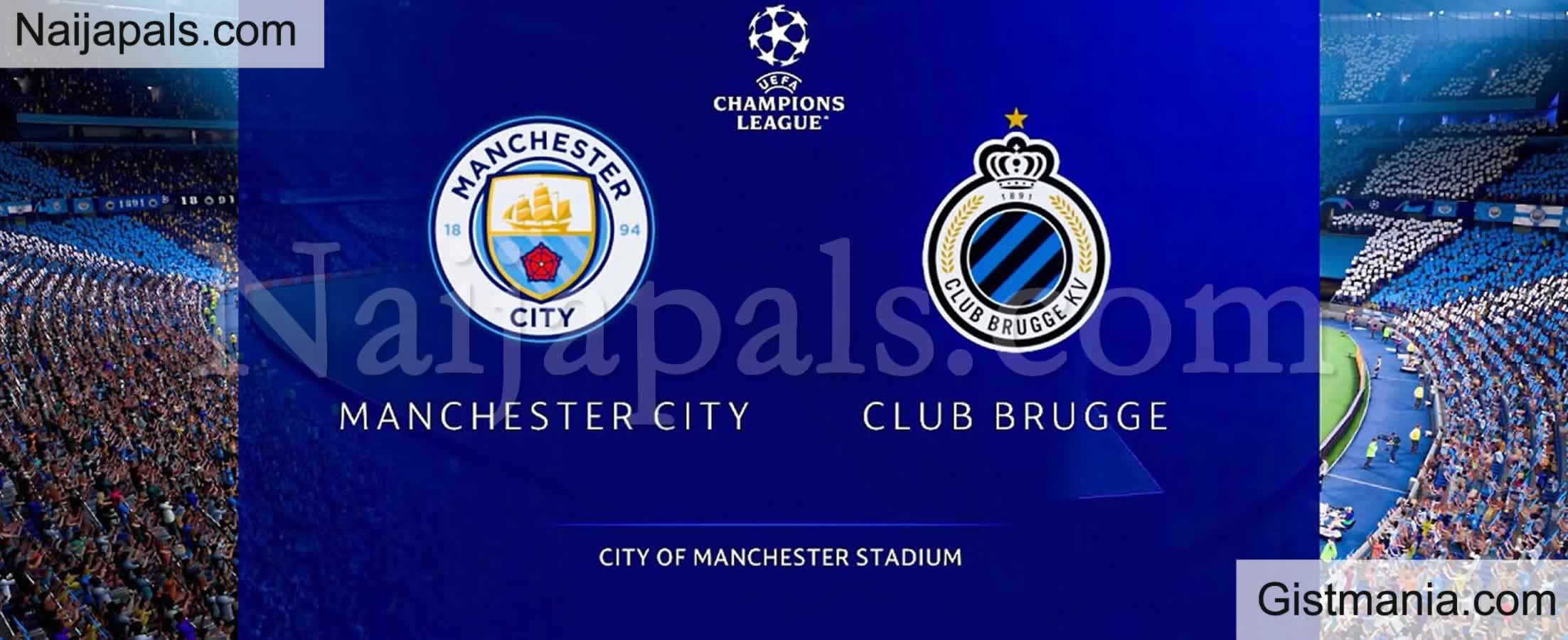 Manchester City V Club Brugge UEFA Champion S League Match Team News